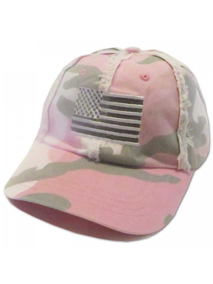 Womens American Flag Cap Pink Camo - CI120KV3MRD