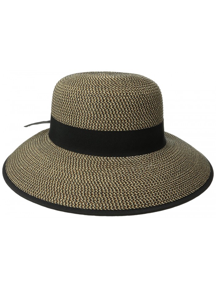 San Diego Hat Company Women's Ultrabraid Sun Brim with Back Bow Detail - Mixed Black - C211S3R3L8H