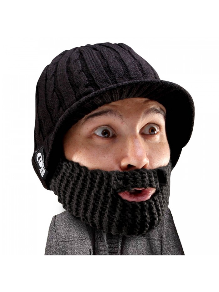 Beard Head - The Original Stubble Rider Knit Beard Beanie - Black - CB11DF1EOPF