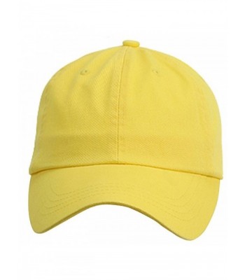 Low Profile Velcro Adjustable Cotton Twill Cap Yellow One Size - CI1281GPP0L