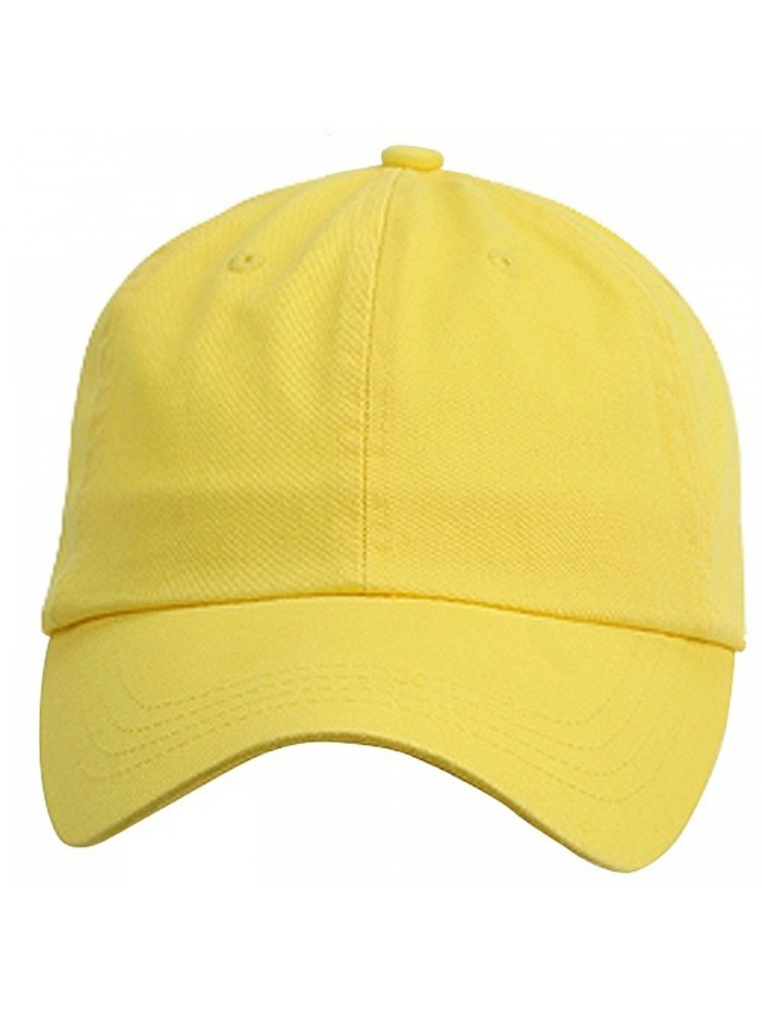 Low Profile Velcro Adjustable Cotton Twill Cap Yellow One Size - CI1281GPP0L