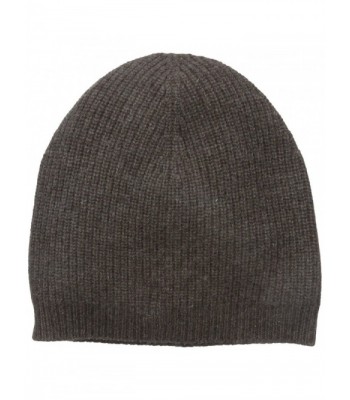 bela.nyc Women's Cashmere Ribbed Beanie - Chocolate Heather - CX11WZYPWD1