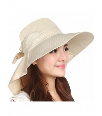 Kaisifei Outdoor sun hat large brimmed sun hat UV beach - Beige - CT12DOYQ56N