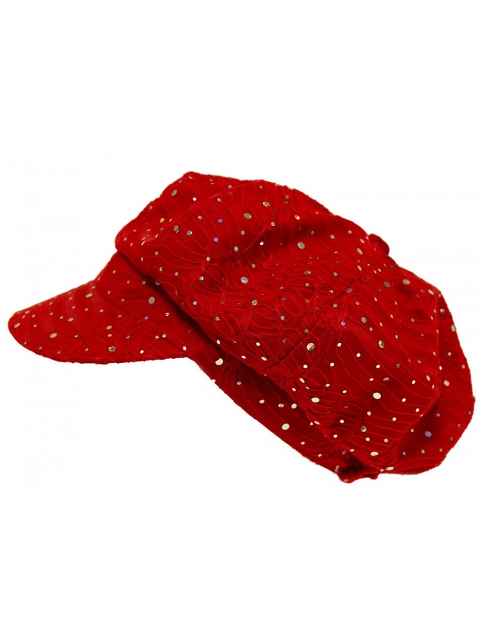 Sparkle Glitter Newsboy / Red - CU112RT283B