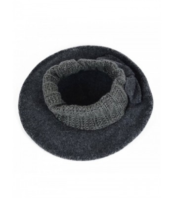 Z&s Chic Women Wool Bow Beret Knit Cap Gray - CZ11PU2WSPZ