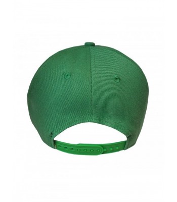 Plain Green Flat SnapBack Baseball