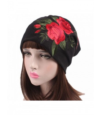 Women's Slouchy Beanie Chemo Cap Hat Headwear for Cancer Patients - Black - CR186SGC63C