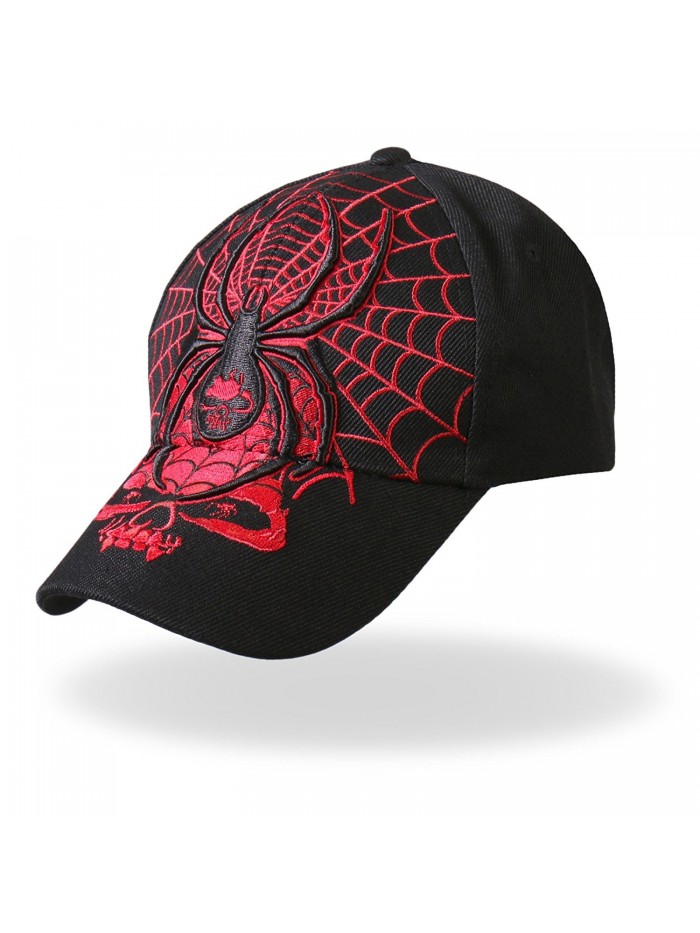 Hot Leathers Widow Ball Cap (Black) - Black - CZ118S5HK3V