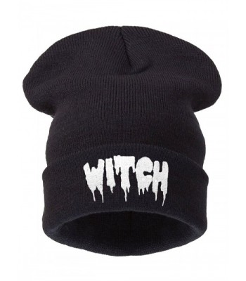 4sold Winter Black Beanie Hat and Snapback Men and Women Winter Cap - Witch Black - CA11HM5N7GH