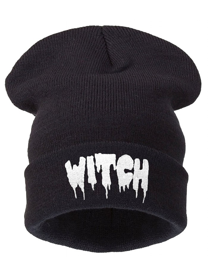 4sold Winter Black Beanie Hat and Snapback Men and Women Winter Cap - Witch Black - CA11HM5N7GH