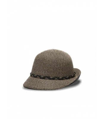 Brixby Cloche Straw Hat 50+ UPF - Black Tweed - CQ11Y99LH2Z