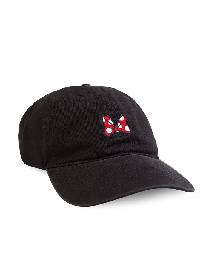 Disney Women's Minnie Mouse Washed Baseball Cap- Adjustable With Slide- Bow Black- One Size - CD184GNO0KU