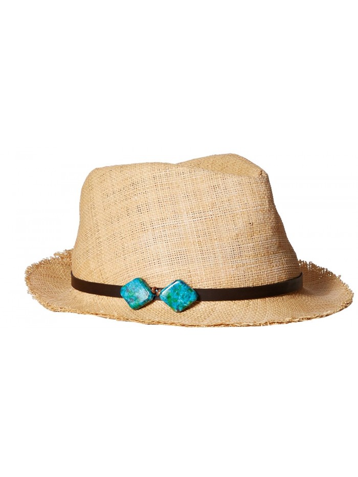 Scala Women's Matte Raffia Fedora Hat - Natural - CE11KTYS8SZ